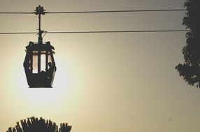 chairlift against the evening sky