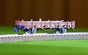 model of cargo Wagon on Railway