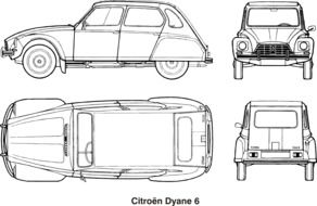 clipart of the historical citroen cars