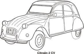 Citroen 2cv drawing