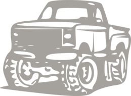 drawing of an off-road vehicle on a white background