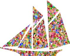 image of multicolored sailing ship