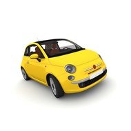 yellow model of a small car