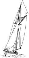 Boat Sail Sailing Transportation drawing