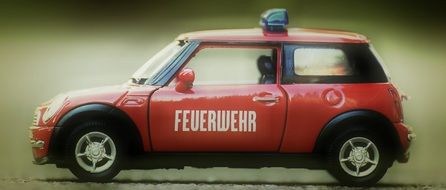 mini cooper model on blurry background