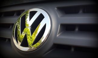 Volkswagen symbol on a car