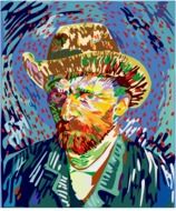 Self-Portrait in a Straw Hat by Vincent van Gogh