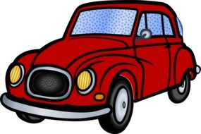 Clip art of red Vehicle
