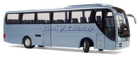 gray bus as a miniature model