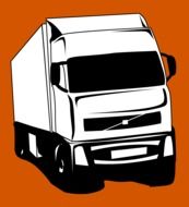 Figure truck on an orange background