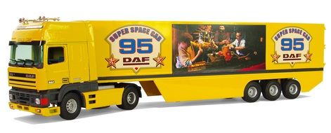 long yellow daf Truck, Model of Car