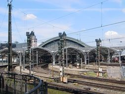 distant view of the central train station in cologne