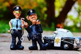 two cops as comic figures