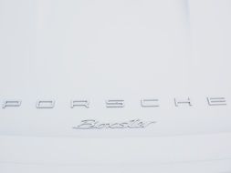 white Porsche boxster