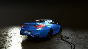 Blue design of BMW