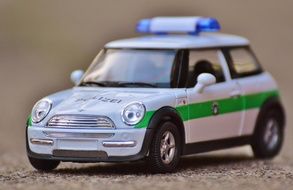 clipart of the tiny Police Mini Cooper Auto