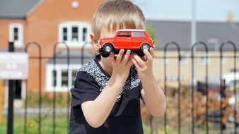 Picture of Model Car and boy