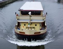 River Cargo Ship, view from above