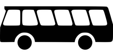 black bus as a graphic image