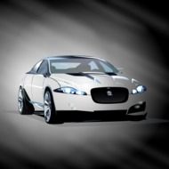 white dream car as a 3d model