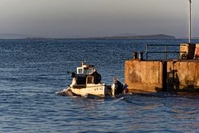 moored fishing ship