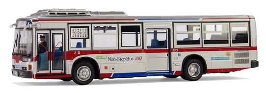 Bus model on a white background