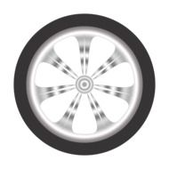 digital drawing of a car wheel