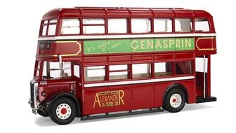 red vintage bus as a graphic image