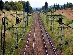 top view of railway