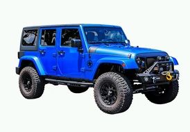picture of blue all terrain jeep car