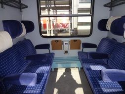 first class carriage in a train in Hanover