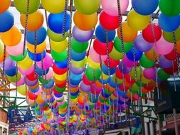 Colorful Balloons, Street decoration