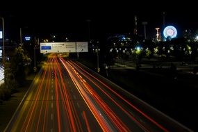 Cars traffic photo long exposure