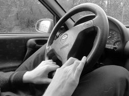 Steering Wheel in a car