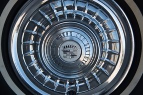 Vintage tire on a car wheel