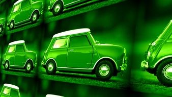 vintage Mini cooper Cars drawing
