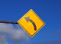bend road sign