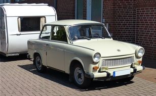 vintage car and motor home