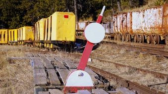 railroad cars near the mine