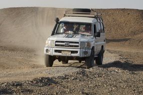 Off-Road Car in Desert