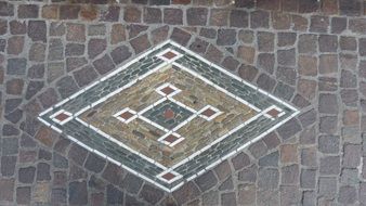 mosaic on a stone road in Freiburg