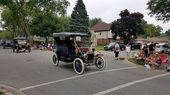 cars as a rarity on a city street