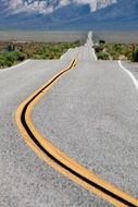 Beautiful landscape with the road in Nevada