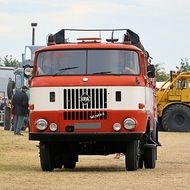 retro fire truck in Germany