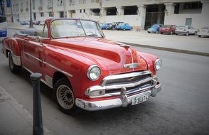 Havana Cuba red car