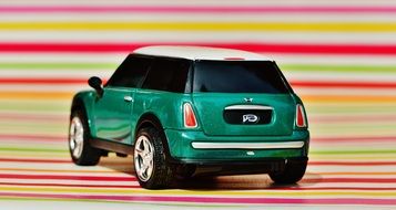 model of oldtimer mini cooper auto