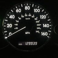 Speedometer on a black background