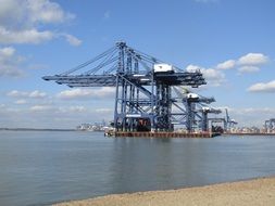 Cranes in a port
