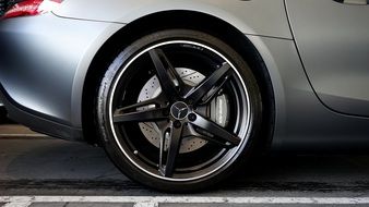 Mercedes Benz wheel close up