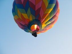 colorful hot air balloon in the blue sky